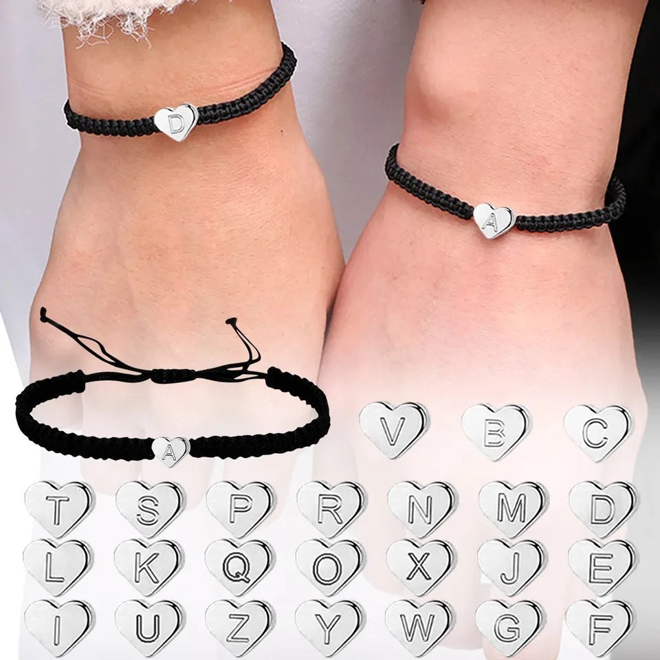 partner bracelet with letter