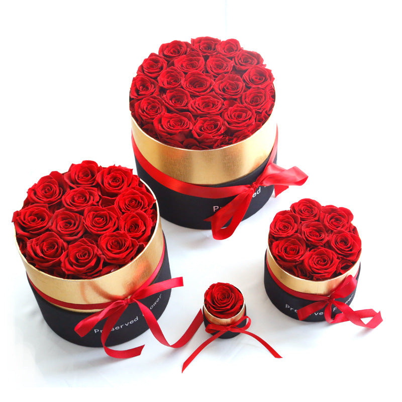 bouquet of roses in a box