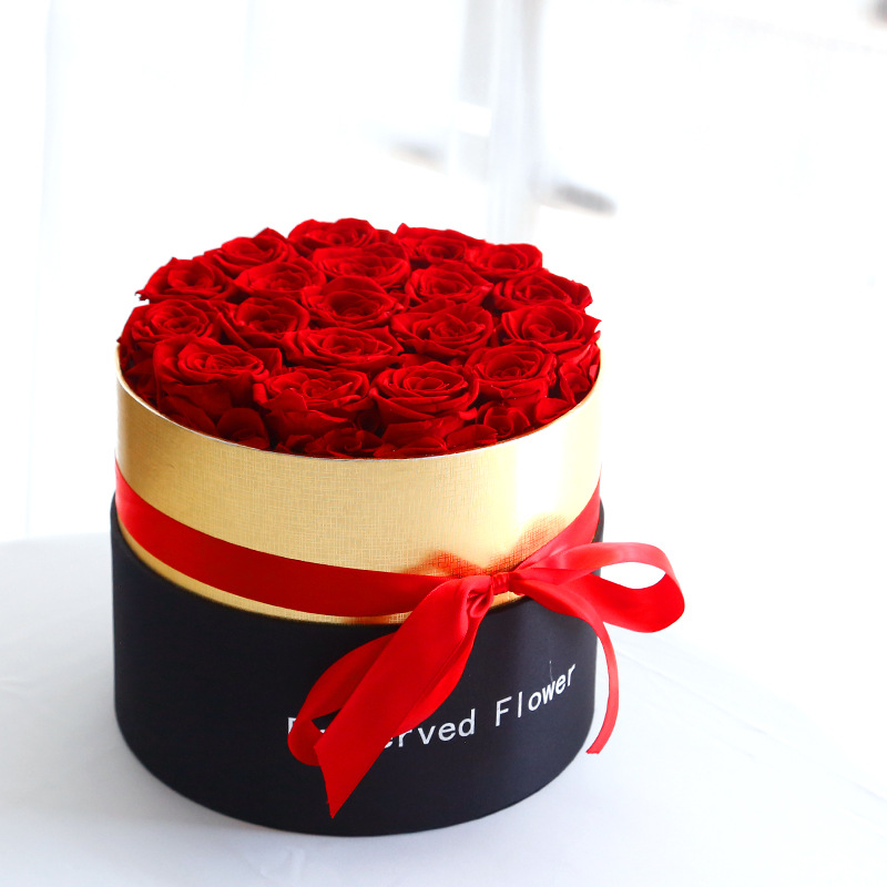 bouquet of roses in a box