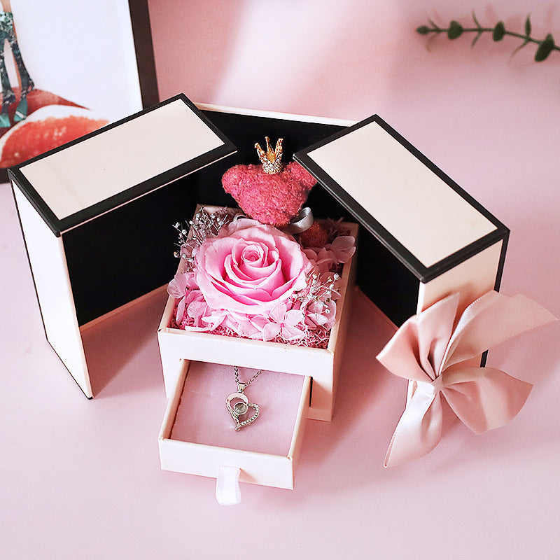 jewelry box with eternal rose